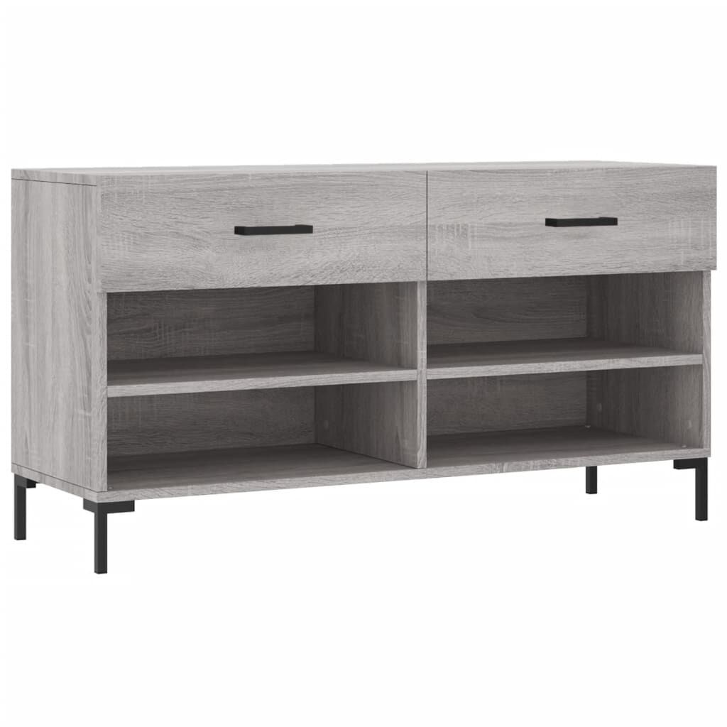 vidaXL Παπουτσοθήκη Γκρι Sonoma 102x35x55 εκ. από Επεξεργασμένο Ξύλο