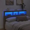 vidaXL Κεφαλάρι με Αποθηκευτικό Χώρο & LED Sonoma Δρυς 160x17x102 εκ.