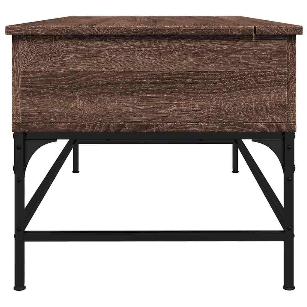 vidaXL Τραπεζάκι Σαλονιού Καφέ Δρυς 100x50x45 εκ. Επ. Ξύλο/Μέταλλο