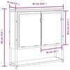 vidaXL Καθρέφτης Μπάνιου Ντουλάπι Sonoma Δρυς 60x16x60 εκ. Επεξ. Ξύλο
