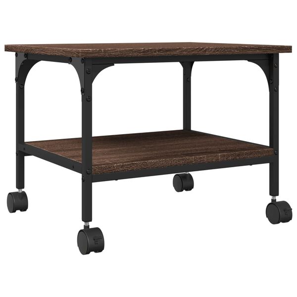 vidaXL Βάση Εκτυπωτή 2 Επιπέδων Καφέ Δρυς 50x40x38 εκ Επεξ. Ξύλο