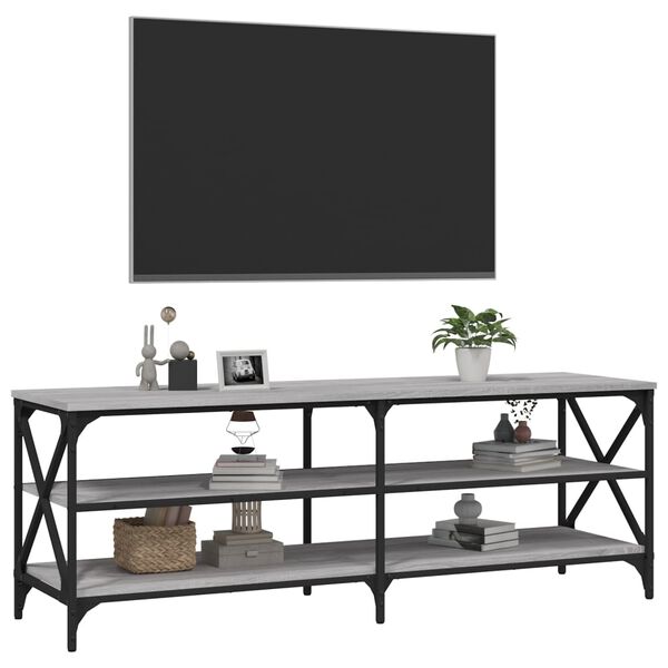 vidaXL Έπιπλο Τηλεόρασης Γκρι Sonoma 140x40x50 εκ. από Επεξεργ. Ξύλο