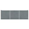 vidaXL Ζαρντινιέρα Υπερυψωμένη Γκρι 240x40x77 εκ. Γαλβανισμ. Χάλυβας