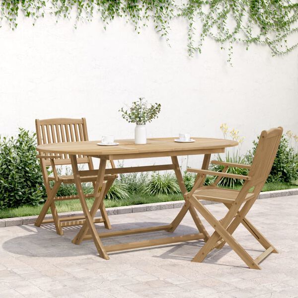 vidaXL Τραπέζι Κήπου Πτυσσόμενο 160x85x75 εκ. Μασίφ Ξύλο Ακακίας