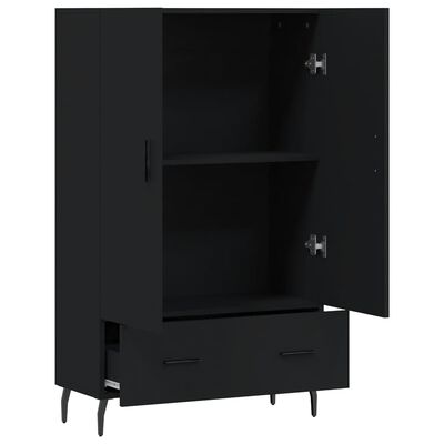 vidaXL Ντουλάπα Μαύρη 69,5 x 31 x 115 εκ. από Επεξεργασμένο Ξύλο