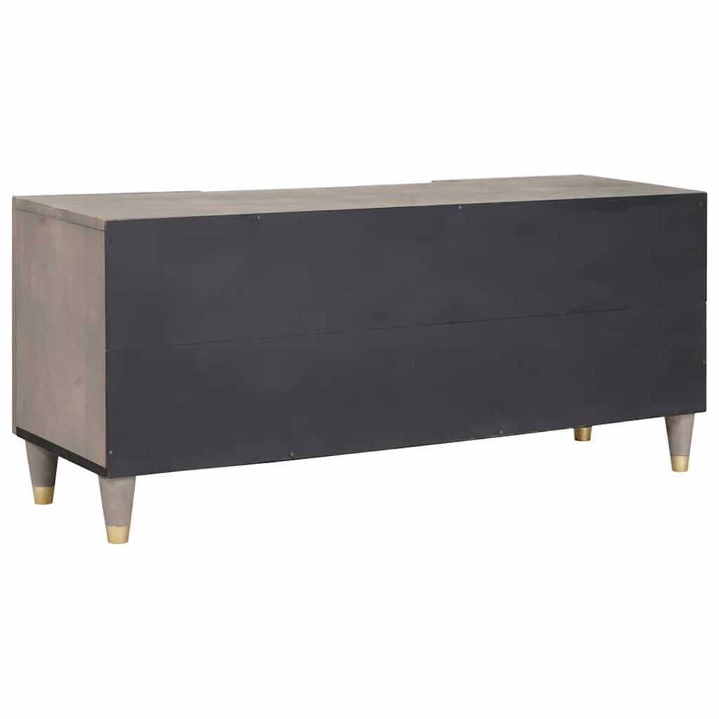vidaXL Ντουλάπι TV με συρτάρι Γκρι και Χρυσό 105 x 33.5 x 46 εκ.