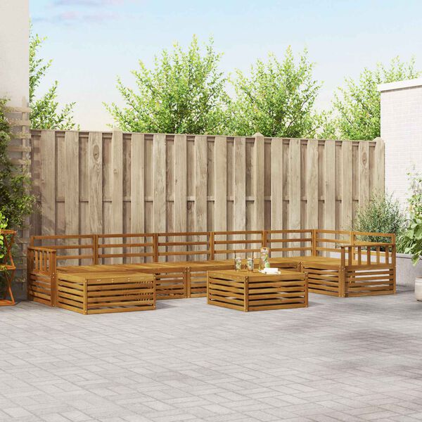 vidaXL &Sigma;&epsilon;&tau; &Kappa;&alpha;&nu;&alpha;&pi;έ 8 pcs &Phi;&upsilon;&sigma;&iota;&kappa;ό &Sigma;&tau;&epsilon;&rho;&epsilon;ό &Xi;ύ&lambda;&omicron; &Alpha;&kappa;&alpha;&kappa;ί&alpha;&sigmaf;