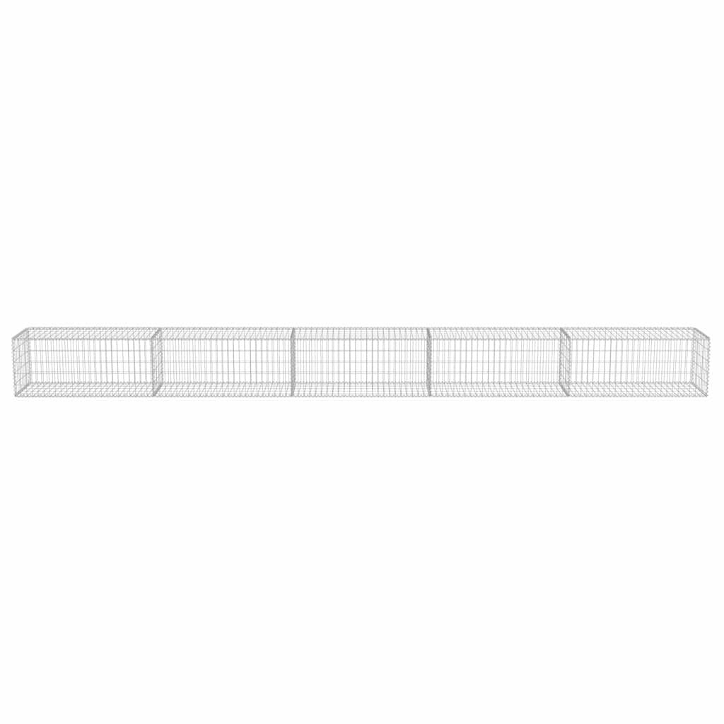 vidaXL Συρματοκιβώτιο Τοίχος 600x50x50 εκ. Γαλβαν. Χάλυβας + Καλύμματα
