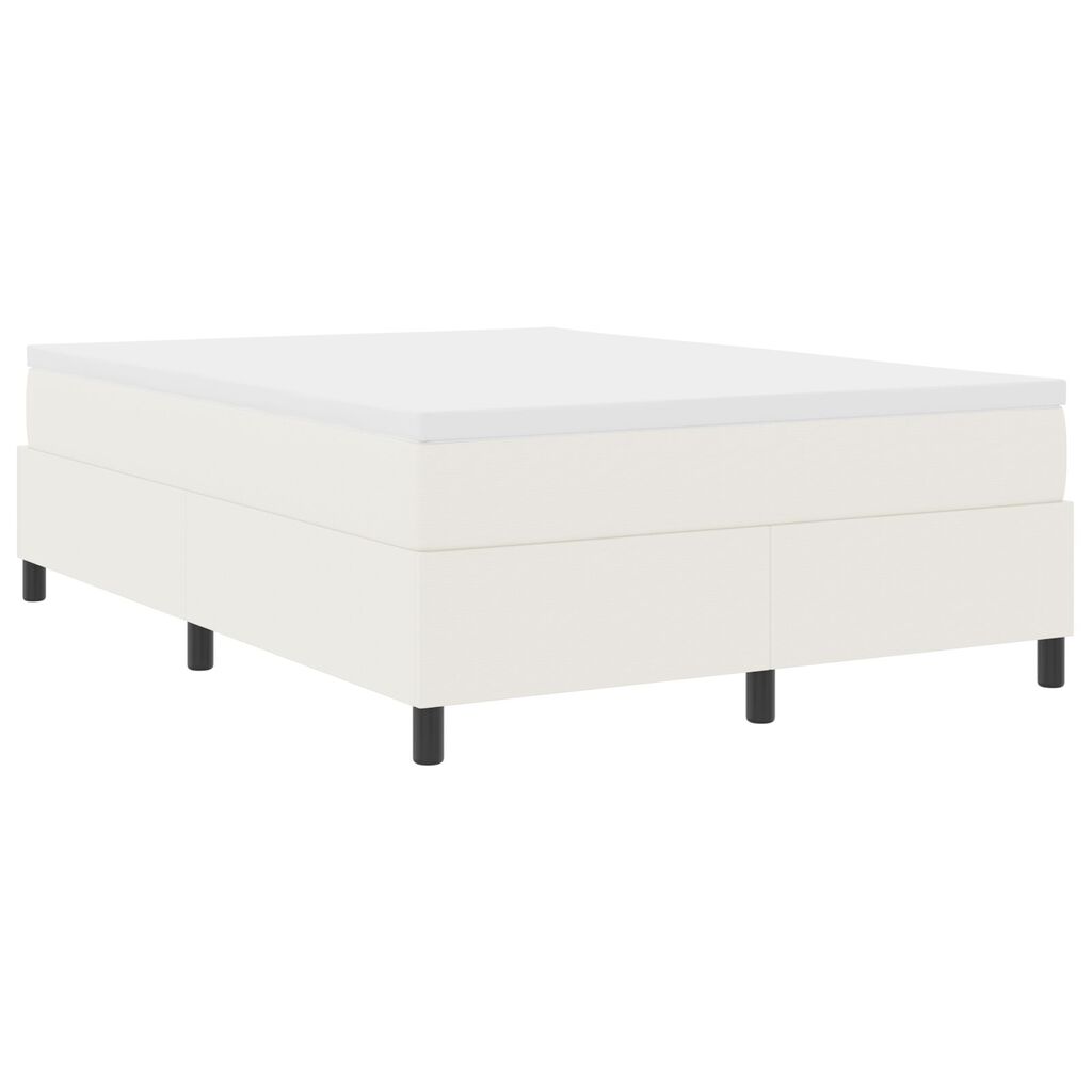 vidaXL Κρεβάτι με ελατήρια Κρεμ 160x200 εκ. από ύφασμα καρδουμελ