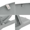 vidaXL Κάθισμα Σκάφους Πτυσσόμ. 2 τεμ. Γκρι 48x51x41 εκ Χωρίς Μαξιλάρι