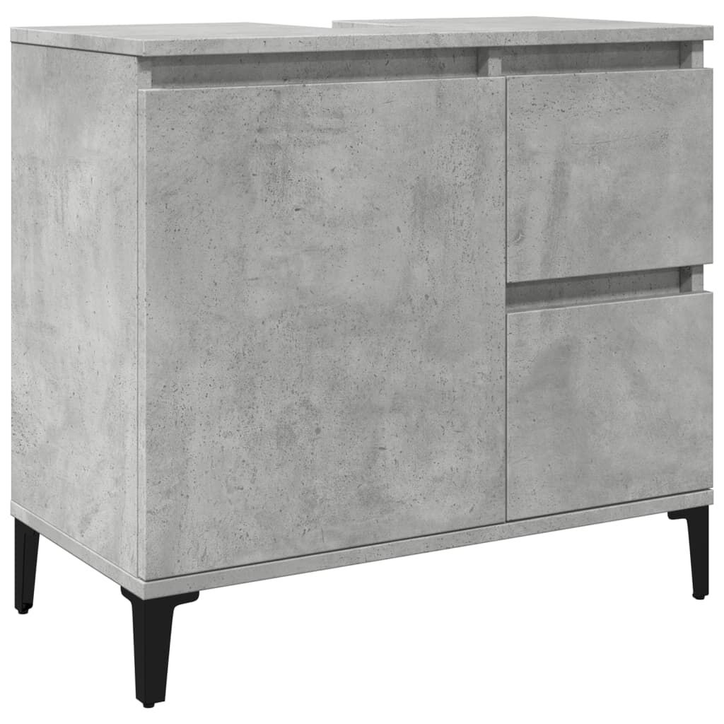 vidaXL ντουλάπι νεροχύτη σκυρόδεμα γκρι 65x33x60cm κατασκευασμένο ξύλο