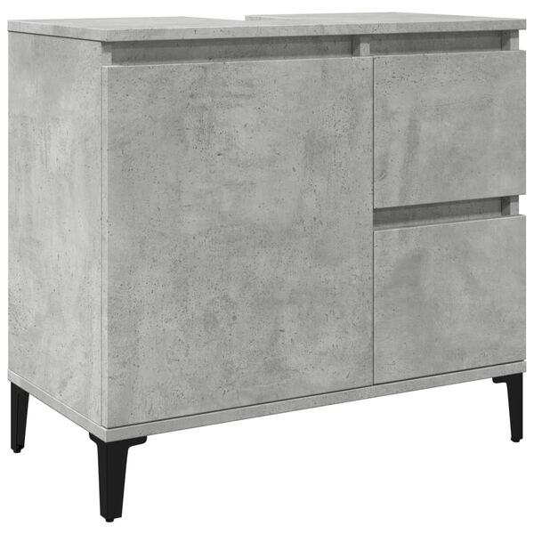 vidaXL ντουλάπι νεροχύτη σκυρόδεμα γκρι 65x33x60cm κατασκευασμένο ξύλο