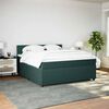vidaXL Κρεβάτι Boxspring με Στρώμα Σκούρο Πράσινο 180x200εκ. Βελούδινο