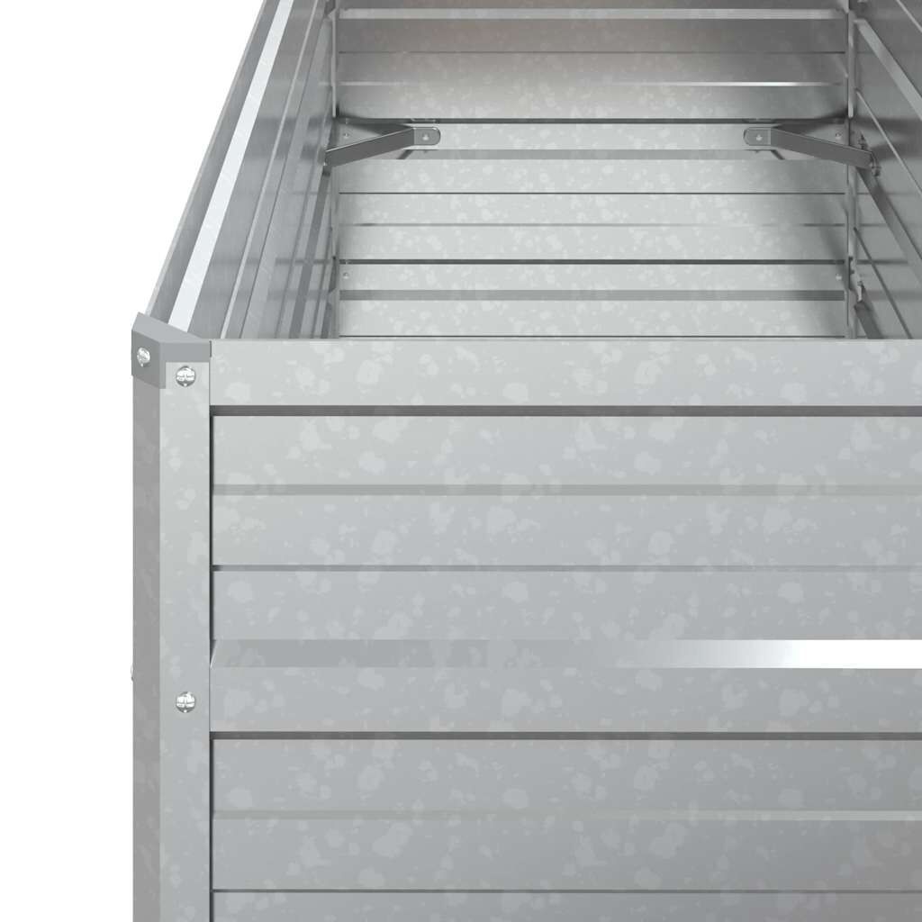 vidaXL Ζαρντινιέρα Υπερυψωμένη Ασημί 100x40x45 εκ. Γαλβανισμ. Χάλυβας