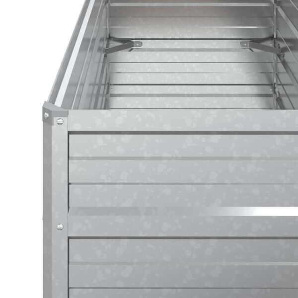 vidaXL Ζαρντινιέρα Υπερυψωμένη Ασημί 100x40x45 εκ. Γαλβανισμ. Χάλυβας