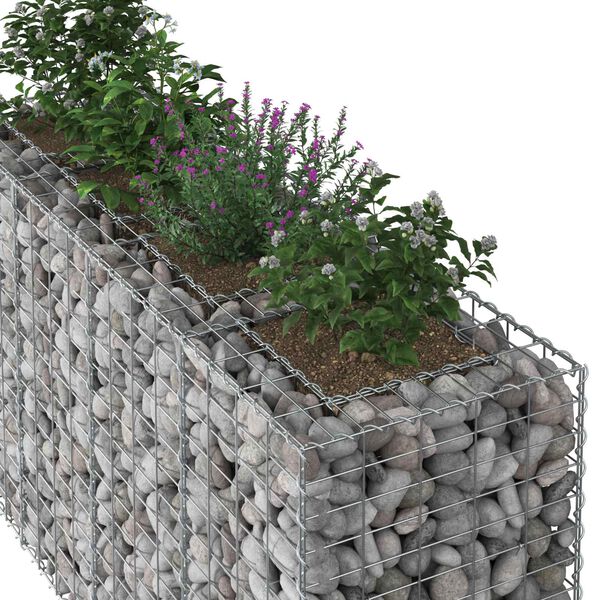 vidaXL &Alpha;&nu;&alpha;&sigma;&eta;&kappa;&omega;&mu;έ&nu;&omicron; &kappa;&rho;&epsilon;&beta;ά&tau;&iota; gabion &Alpha;&sigma;&eta;&mu;ί 170 x 50 x 80 &epsilon;&kappa;