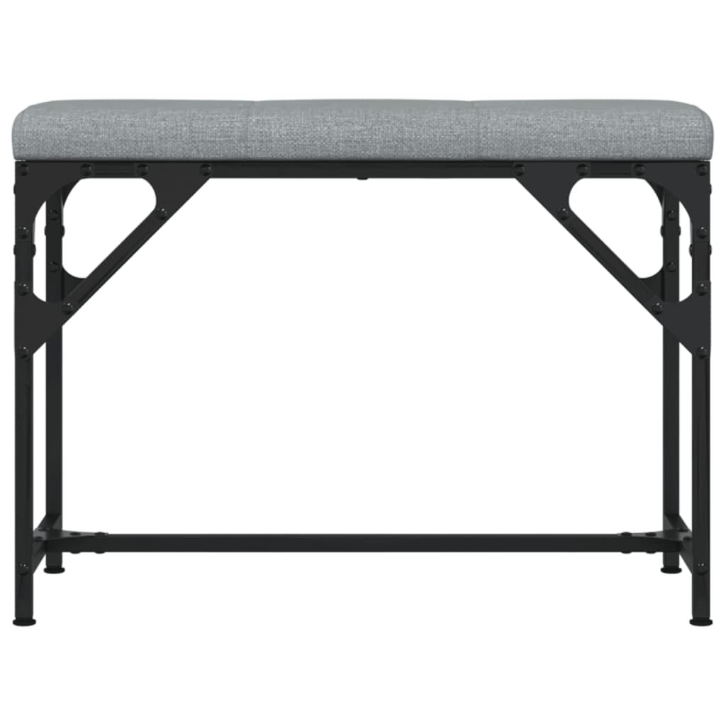 vidaXL Πάγκος Τραπεζαρίας Ανοιχτό Γκρι 62x32x45 εκ. Ατσάλι / Ύφασμα
