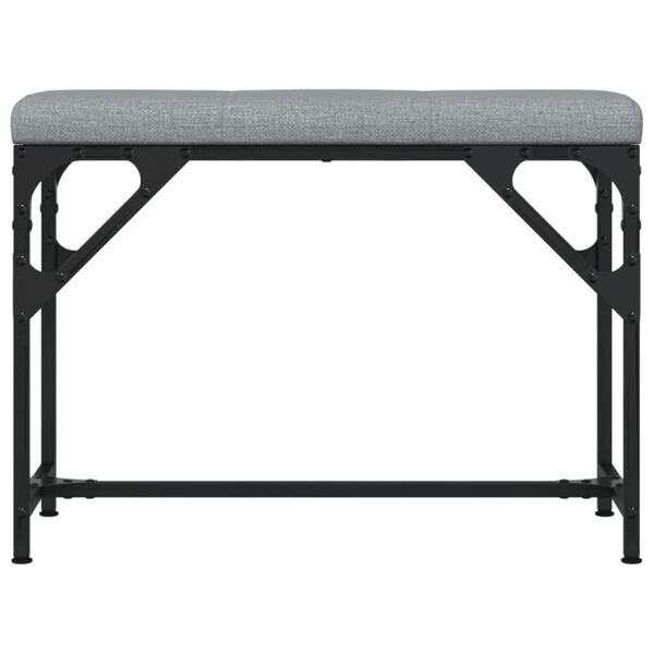 vidaXL Πάγκος Τραπεζαρίας Ανοιχτό Γκρι 62x32x45 εκ. Ατσάλι / Ύφασμα