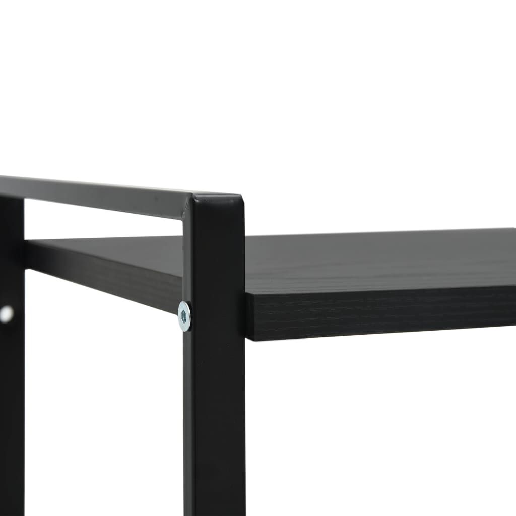 vidaXL Βιβλιοθήκη 2 Επιπέδων Μαύρη 52x28x59 εκ. Επεξεργασμένο Ξύλο