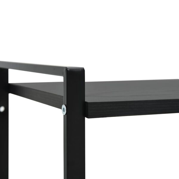 vidaXL Βιβλιοθήκη 2 Επιπέδων Μαύρη 52x28x59 εκ. Επεξεργασμένο Ξύλο