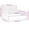 vidaXL &Kappa;&rho;&epsilon;&beta;ά&tau;&iota; Boxspring &mu;&epsilon; &Sigma;&tau;&rho;ώ&mu;&alpha; & LED &Mu;&alpha;ύ&rho;&omicron; 160x200 &epsilon;&kappa;. &Upsilon;&phi;&alpha;&sigma;&mu;ά&tau;&iota;&nu;&omicron;