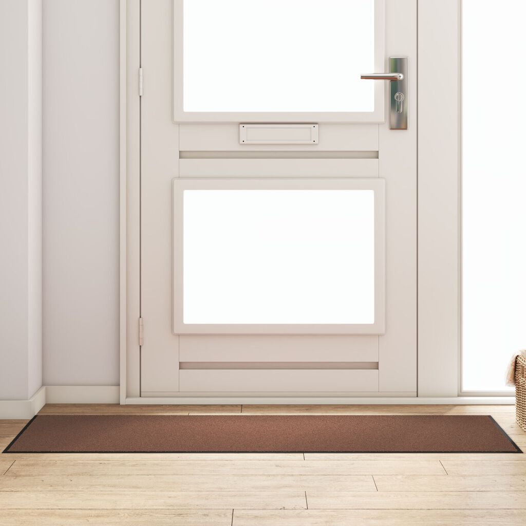 vidaXL Χαλάκι Εξώπορτας Καφέ και Μαύρο 60 x 180 cm