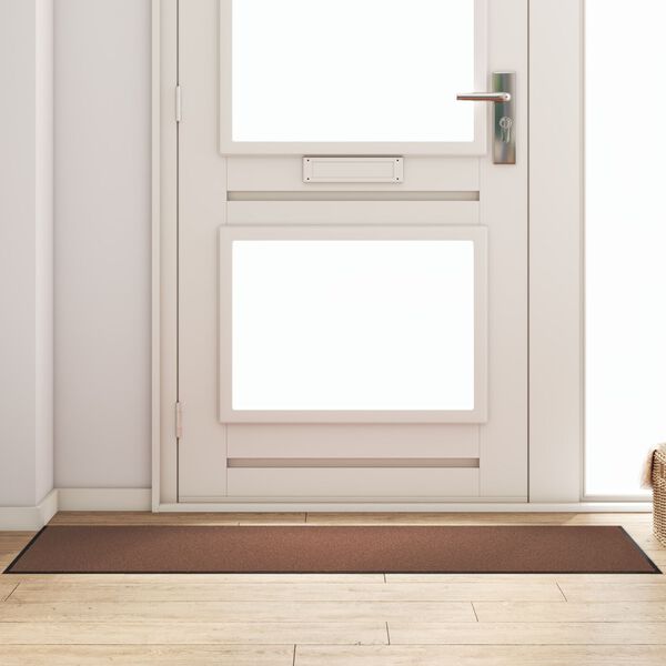 vidaXL Χαλάκι Εξώπορτας Καφέ και Μαύρο 60 x 180 cm