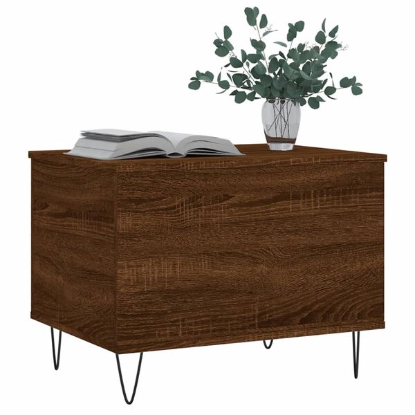 vidaXL Τραπεζάκι Σαλονιού Καφέ Δρυς 60x44,5x45 εκ. Επεξεργασμένο Ξύλο