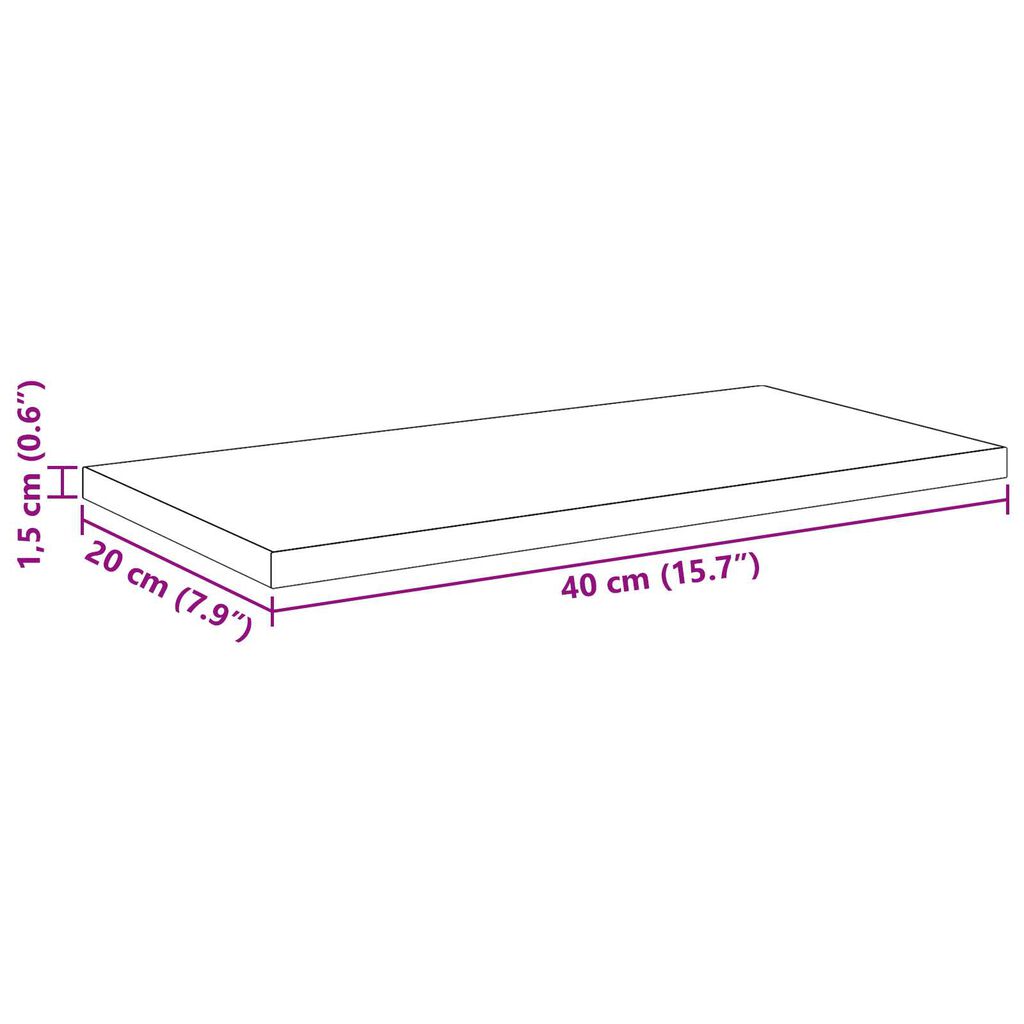 vidaXL Επιτοίχια Ράφια Μαύρη βελανιδιά MDF 40 x 20 x 1.5 εκ