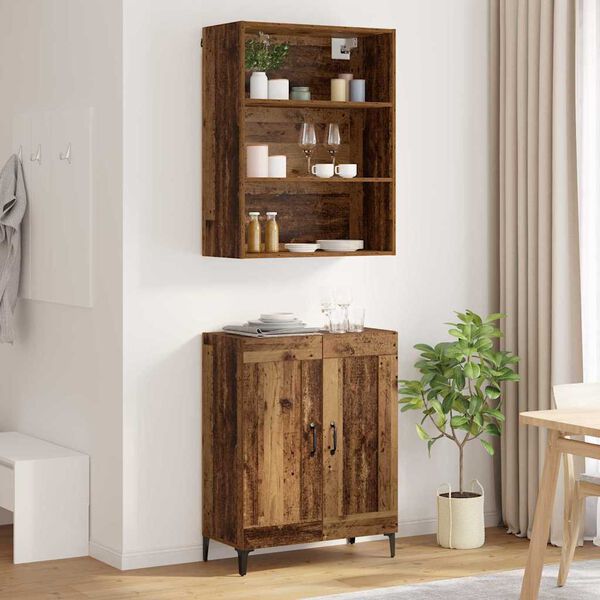 vidaXL Highboard 2 pcs &Pi;&alpha;&lambda;&alpha;&iota;ό &xi;ύ&lambda;&omicron; &Epsilon;&pi;&epsilon;&xi;&epsilon;&rho;&gamma;&alpha;&sigma;&mu;έ&nu;&omicron; &xi;ύ&lambda;&omicron;