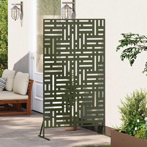 vidaXL Οθόνη Ιδιωτικότητας Σε Ελιά, 100x50x180 εκ., Χάλυβας