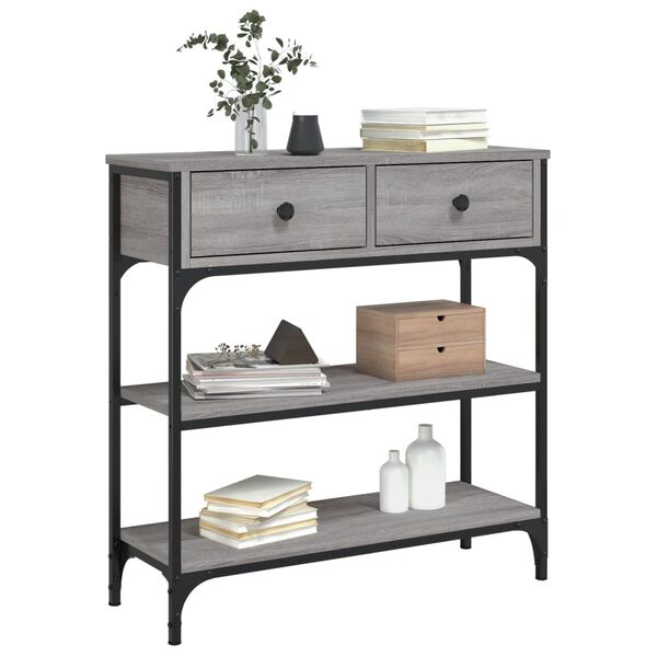 vidaXL Τραπέζι Κονσόλα Γκρι Sonoma 72,5x25x75 εκ. Επεξεργασμένο Ξύλο