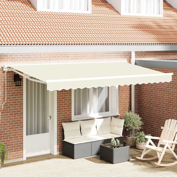 vidaXL Ύφασμα αντικατάστασης τέντας Κρεμ 400 x 200 cm Καραβόπανο