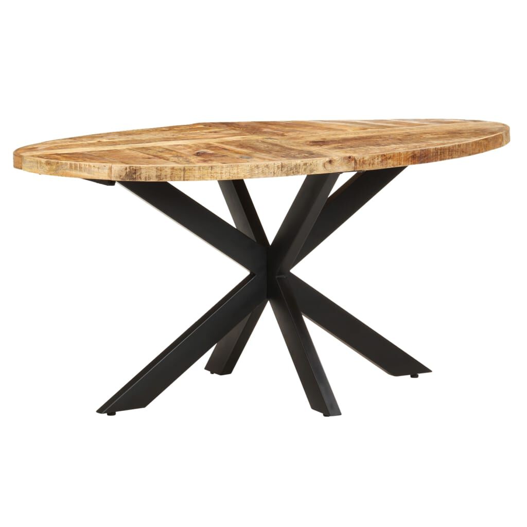 vidaXL Τραπεζαρία 160 x 90 x 75 εκ. από Ακατέργαστο Ξύλο Μάνγκο