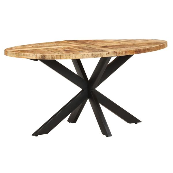 vidaXL Τραπεζαρία 160 x 90 x 75 εκ. από Ακατέργαστο Ξύλο Μάνγκο