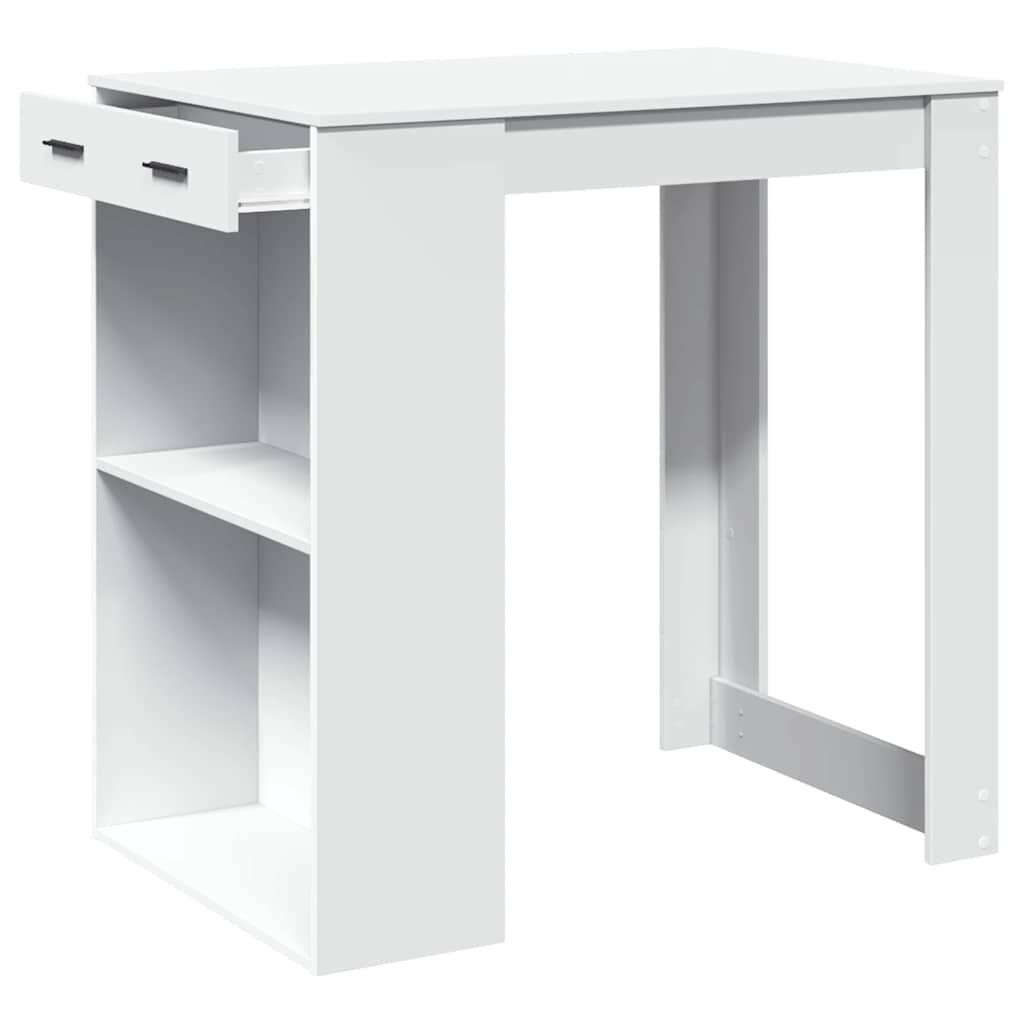 vidaXL Τραπέζι Μπαρ Λευκό 102x70x103,5εκ. Επεξεργ. Ξύλο