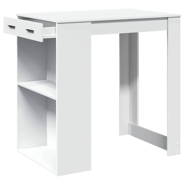 vidaXL Τραπέζι Μπαρ Λευκό 102x70x103,5εκ. Επεξεργ. Ξύλο