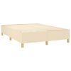 vidaXL Κρεβάτι Boxspring με Στρώμα Κρεμ 140x190 εκ. Υφασμάτινο