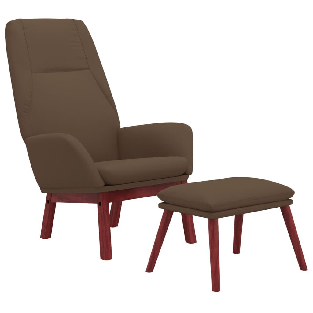 vidaXL Πολυθρόνα Relax Taupe Υφασμάτινη με Υποπόδιο