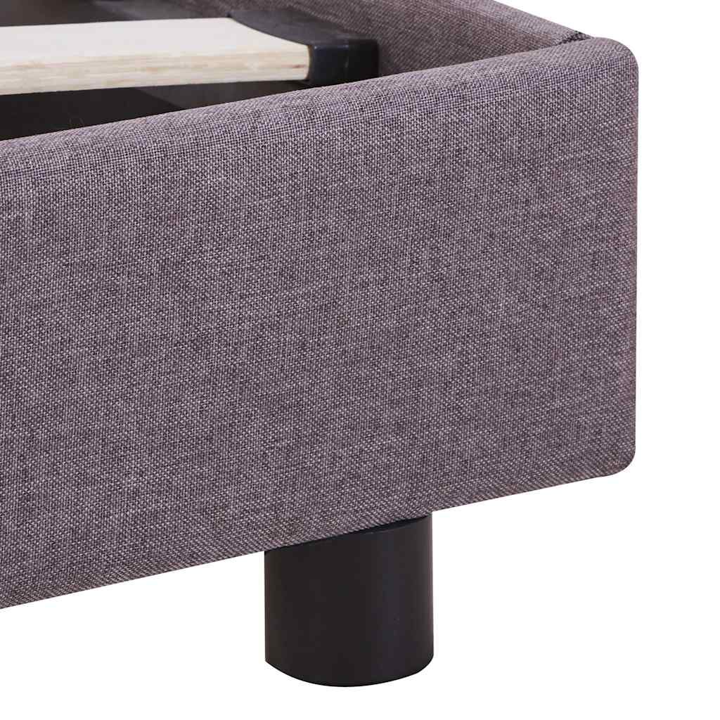 vidaXL Σκελετός Κρεβατιού Χωρίς Στρώμα Taupe Υφασμάτινο 135x190 εκ.