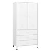 vidaXL Ντουλάπα Βιομηχανική Λευκή 90 x 50 x 180 εκ. Μεταλλική