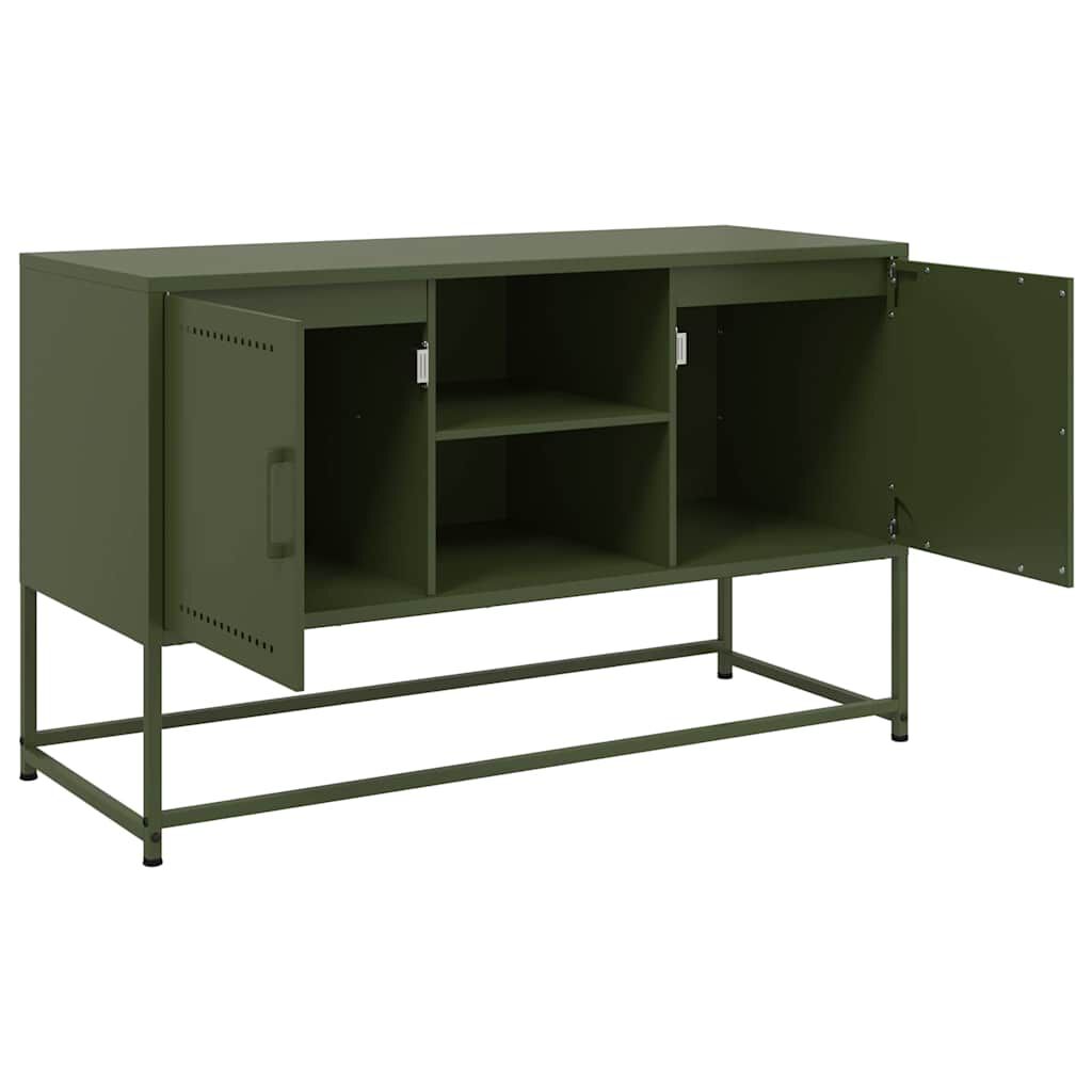 vidaXL Έπιπλο Τηλεόρασης Πράσινο Λαδί 100,5x39x60,5 εκ. από Ατσάλι