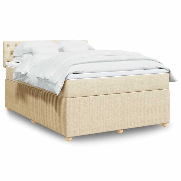 vidaXL &Kappa;&rho;&epsilon;&beta;ά&tau;&iota; Boxspring &mu;&epsilon; &Sigma;&tau;&rho;ώ&mu;&alpha; &Kappa;&rho;&epsilon;&mu; 160x200 &epsilon;&kappa;. &Upsilon;&phi;&alpha;&sigma;&mu;ά&tau;&iota;&nu;&omicron;