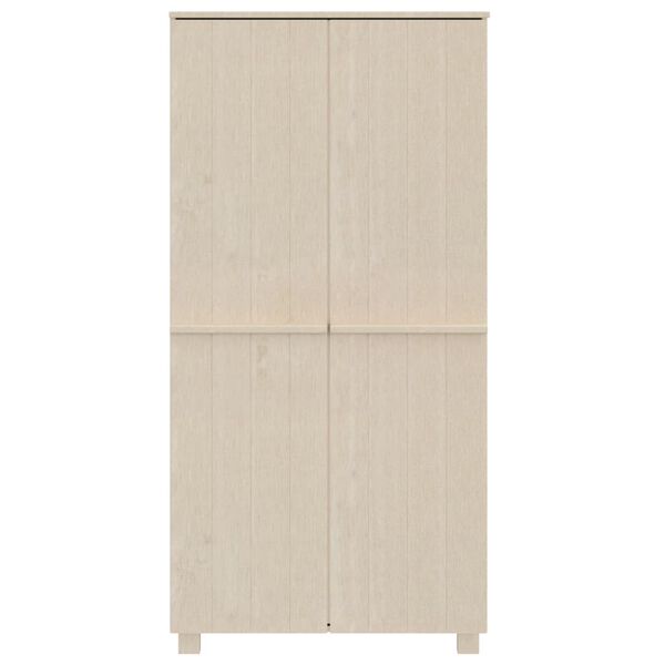 vidaXL Ντουλάπα HAMAR Καφέ Μελί 89 x 50 x 180 εκ. Μασίφ Ξύλο Πεύκου