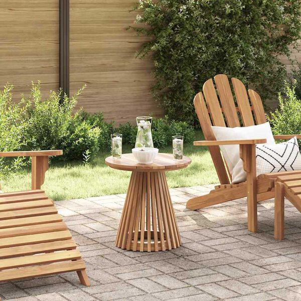 vidaXL Τραπέζι Κήπου Πλευρικό Καφέ 50 x 50 x 49.5 εκ Μασίφ ξύλο teak