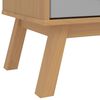 vidaXL Ντουλάπα OLDEN Γκρι & Καφέ 76,5x53x172 εκ. Μασίφ Ξύλο Πεύκου