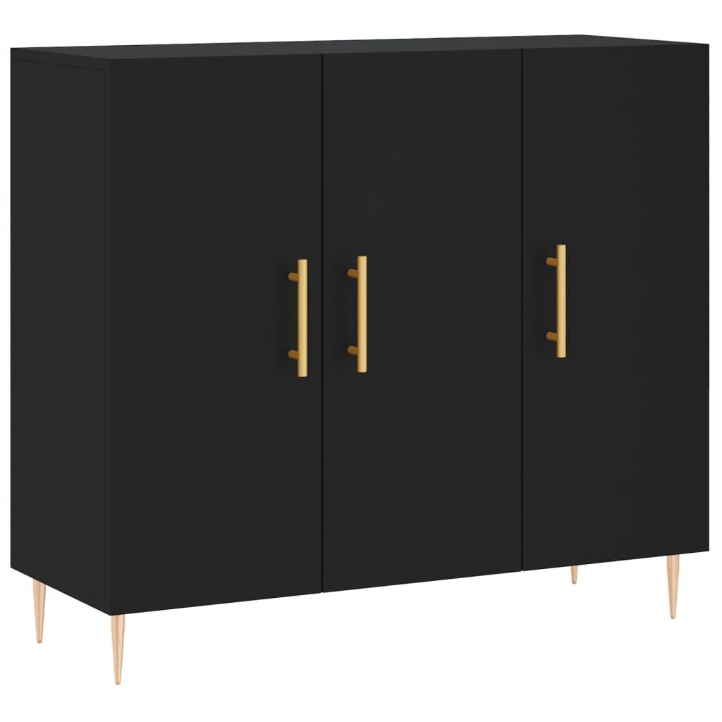 vidaXL Ντουλάπι Μαύρο 90 x 34 x 80 εκ. από Επεξεργασμένο Ξύλο
