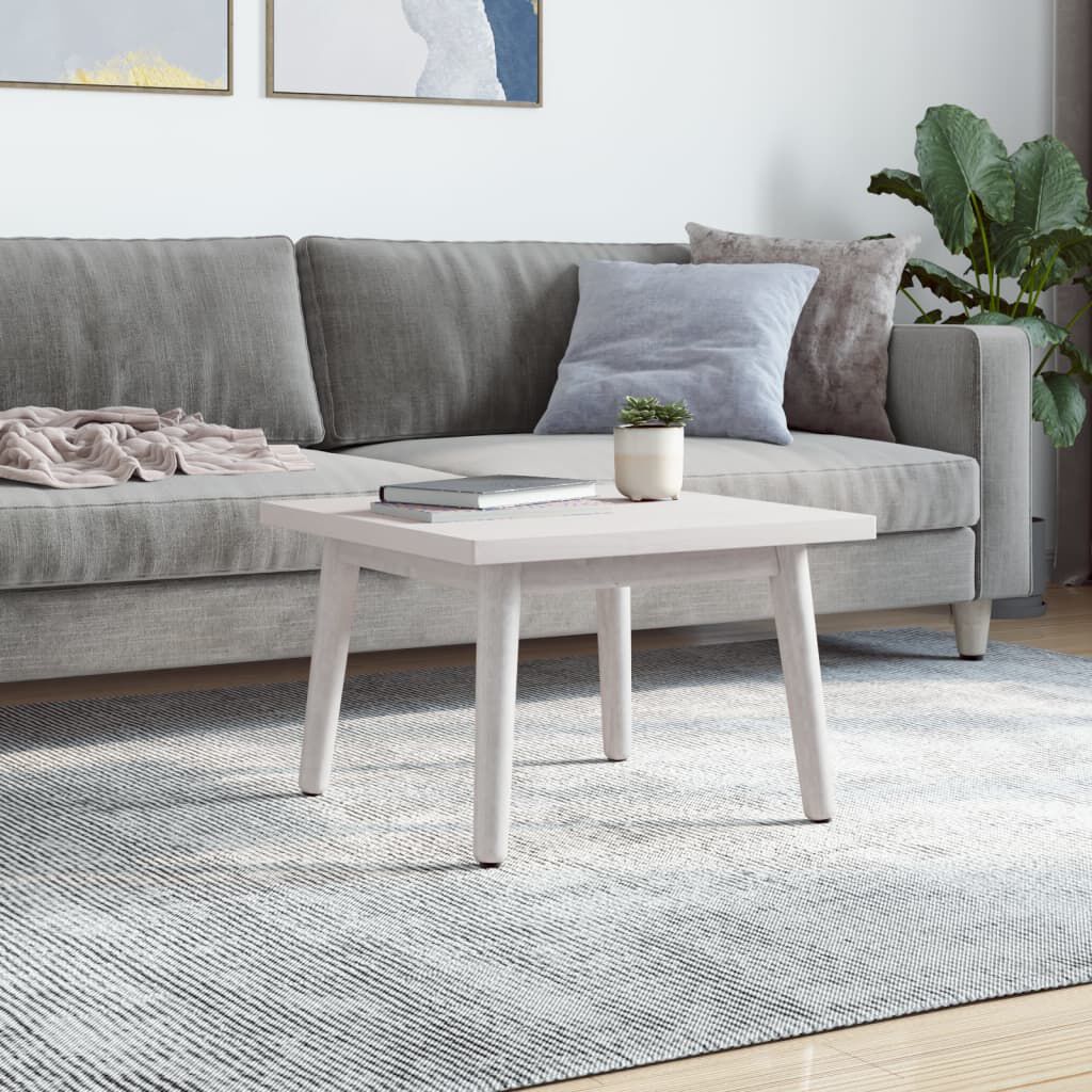 vidaXL Επιφάνεια Τραπεζιού Τετράγωνη Λευκή 60x60x2,5 εκ. Μασίφ Πεύκο