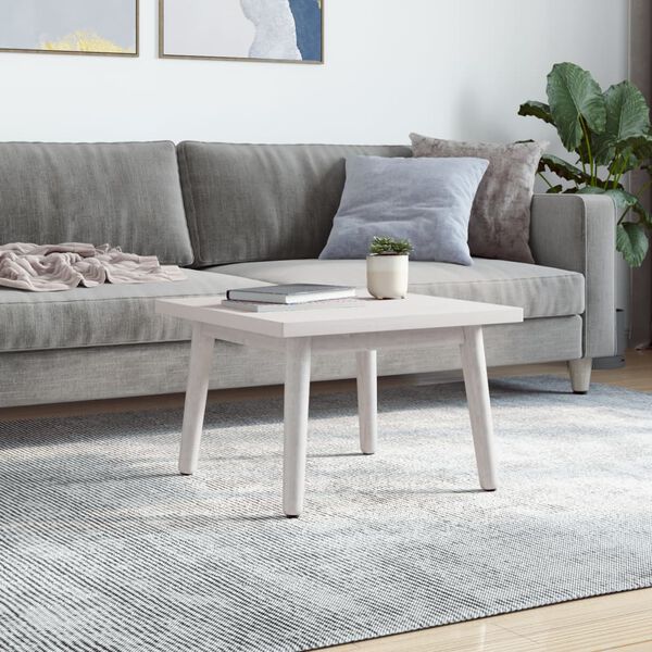 vidaXL Επιφάνεια Τραπεζιού Τετράγωνη Λευκή 60x60x2,5 εκ. Μασίφ Πεύκο
