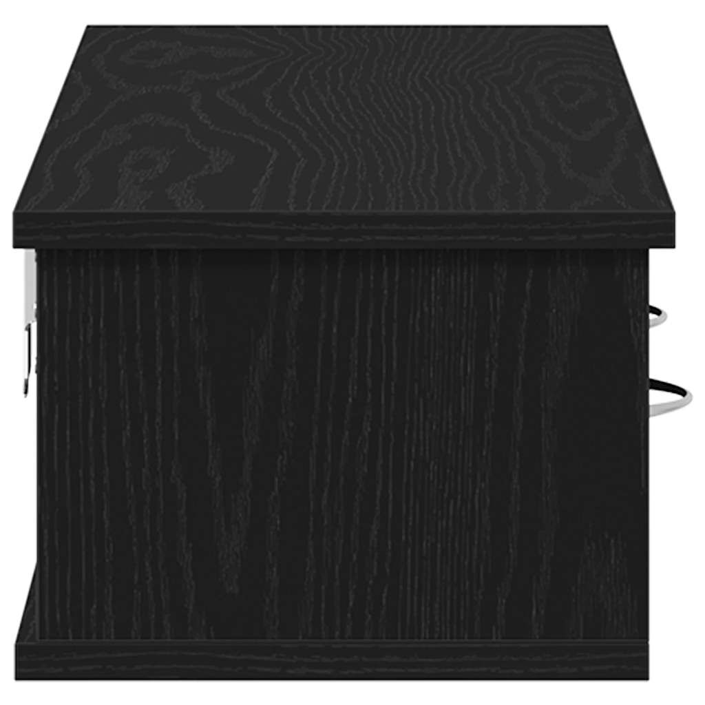 vidaXL Ντουλάπι Τοίχου Μαύρο Δρυς 88x26x18,5 εκ Επεξεργασμένο Ξύλο